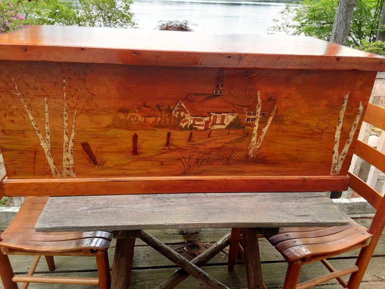 Hand Painted Pine Trunk